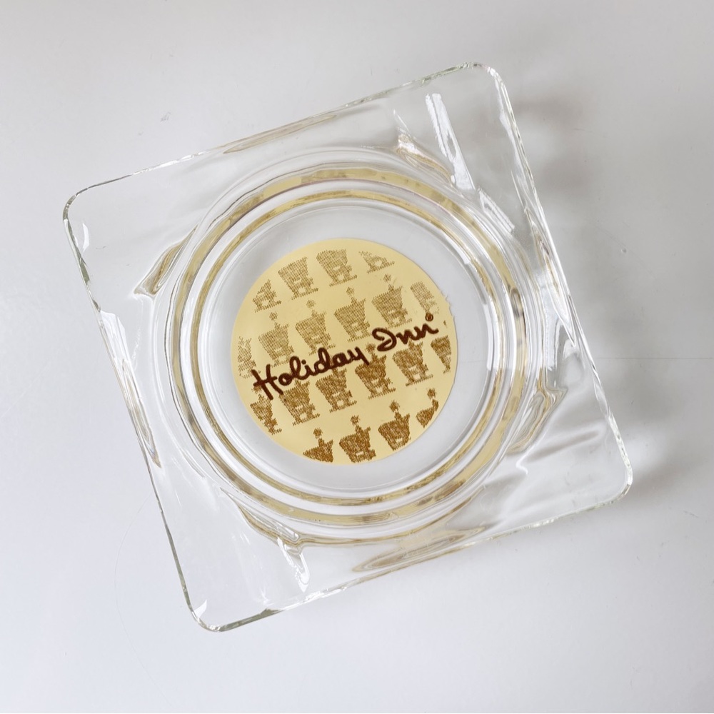 Vintage Holiday Inn Glass Ashtray